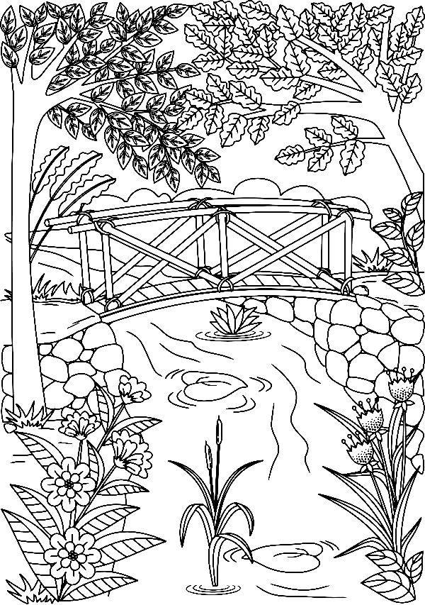 Landscape Nature To Print Coloring Pages