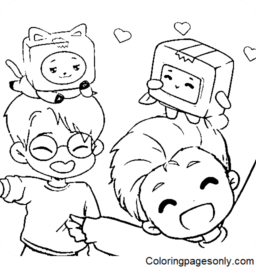 LankyBox Coloring Page