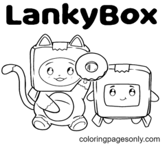 Lankybox para colorear