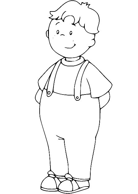 Leo from Caillou Coloring Page