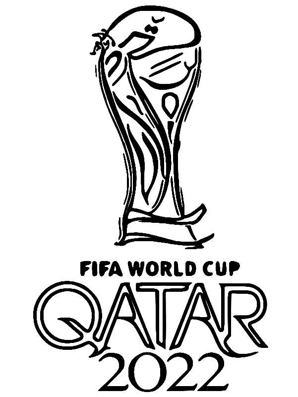 Раскраска Логотип Чемпионата мира по футболу FIFA 2022