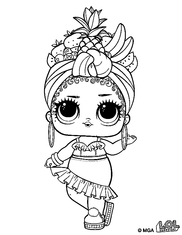 Lol Surprise Doll Chica Chica Coloring Pages