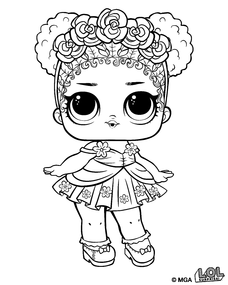 Lol Surprise Doll Flower Child Coloring Page - Free Printable Coloring ...