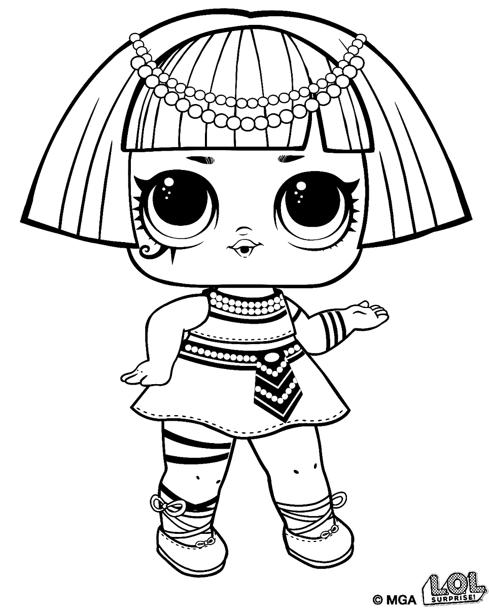 Lol Surprise Doll 法老宝贝 Coloring Page
