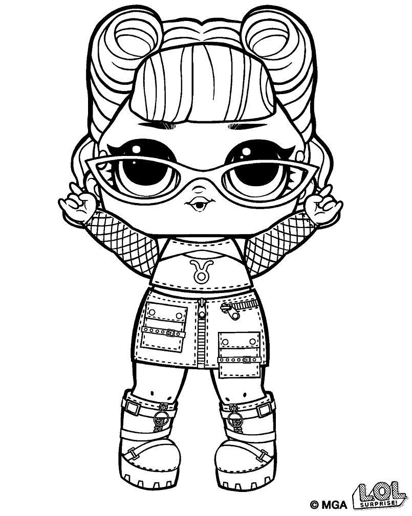 Lol Surprise Doll Stomps Coloring Page