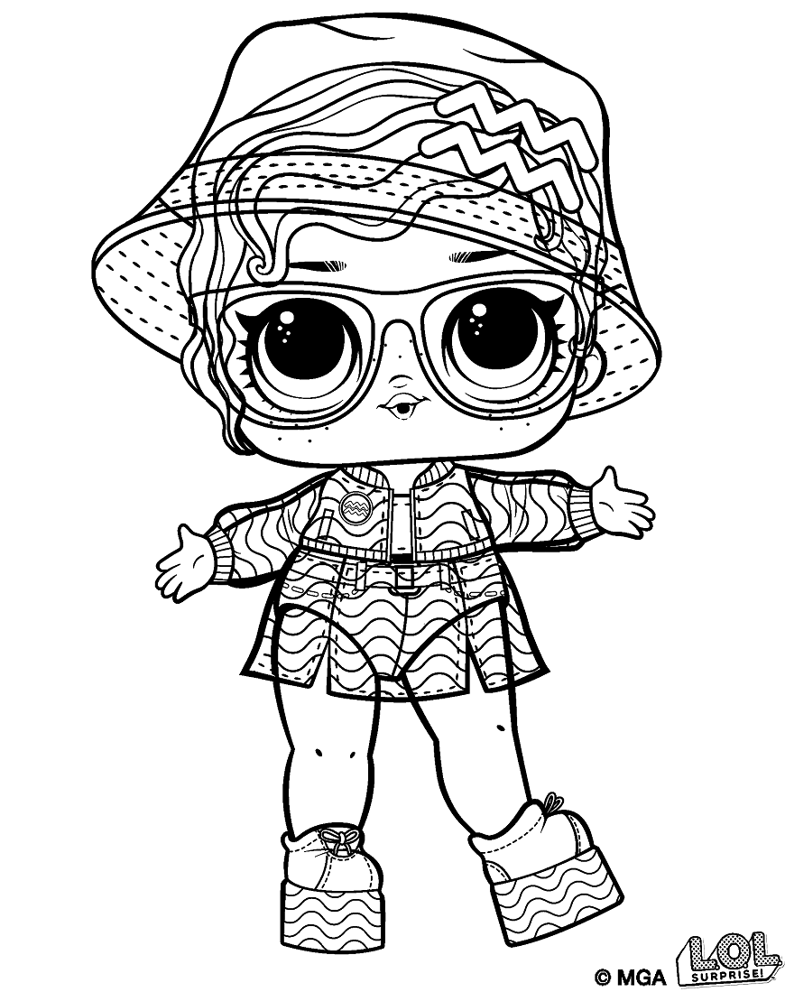 Lol Surprise Doll Waterfalls Coloring Page