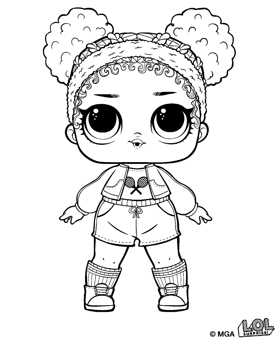Lol Surprise Doll for Kids Coloring Page - Free Printable Coloring Pages