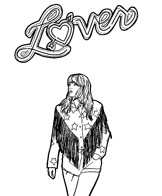 Love Taylor Swift Coloring Page