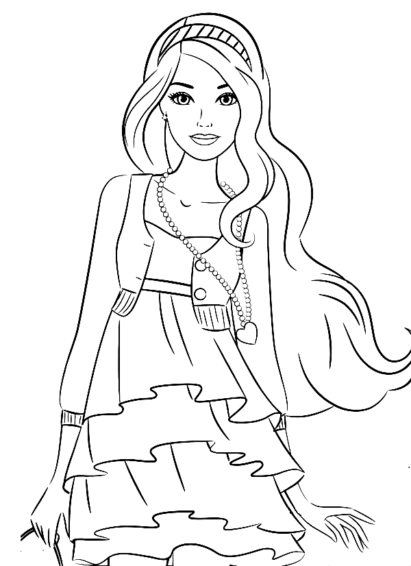 Lovely Barbie Coloring Pages
