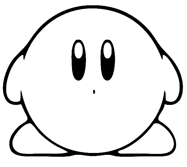 Lovely Kirby Coloring Page