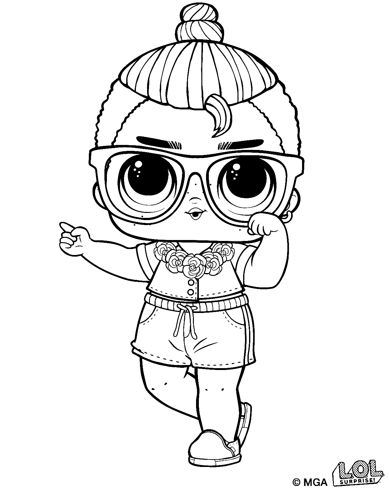 Luau Lol Surprise Doll Coloring Page