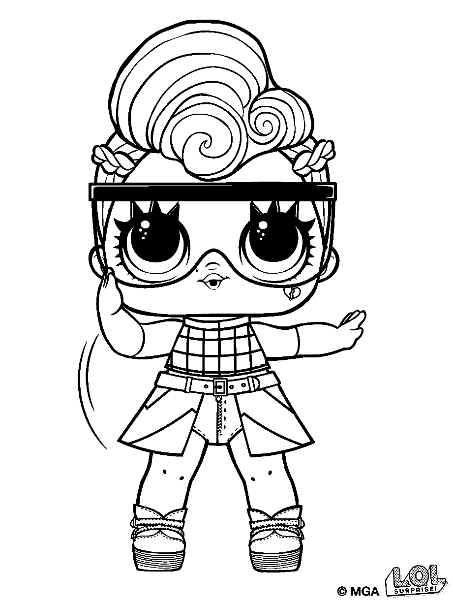 MC Pose Lol Surprise Doll Sheets Coloring Pages