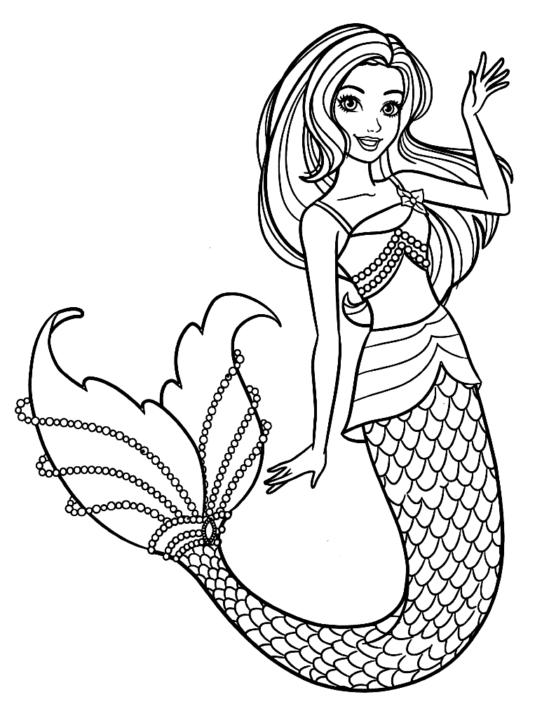 Mermaid Barbie Coloring Pages