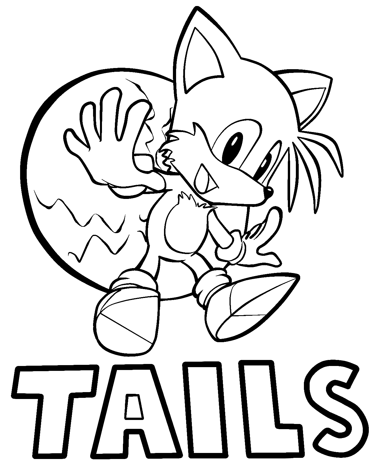 Miles Prower Tails Coloring Pages