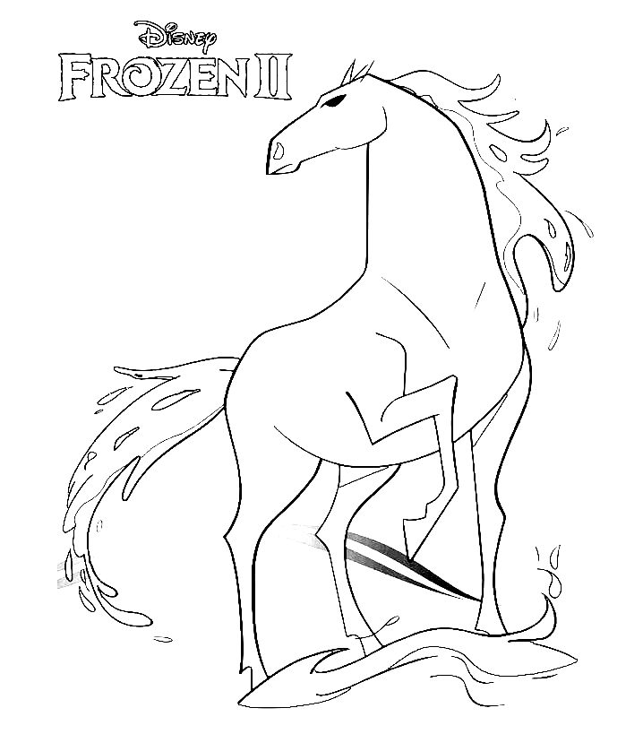Nokk from Frozen 2 Coloring Page