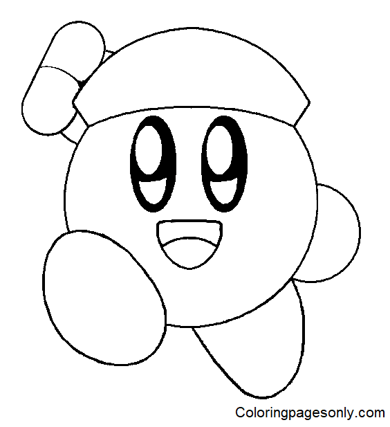 Nurse Kirby Coloring Pages