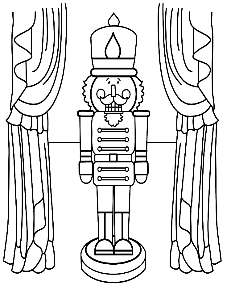 Nutcracker on the Stage Coloring Page
