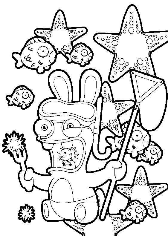 Ocean Raving Rabbids Coloring Pages