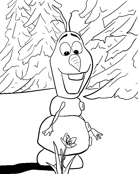 Olaf adora flores de Olaf