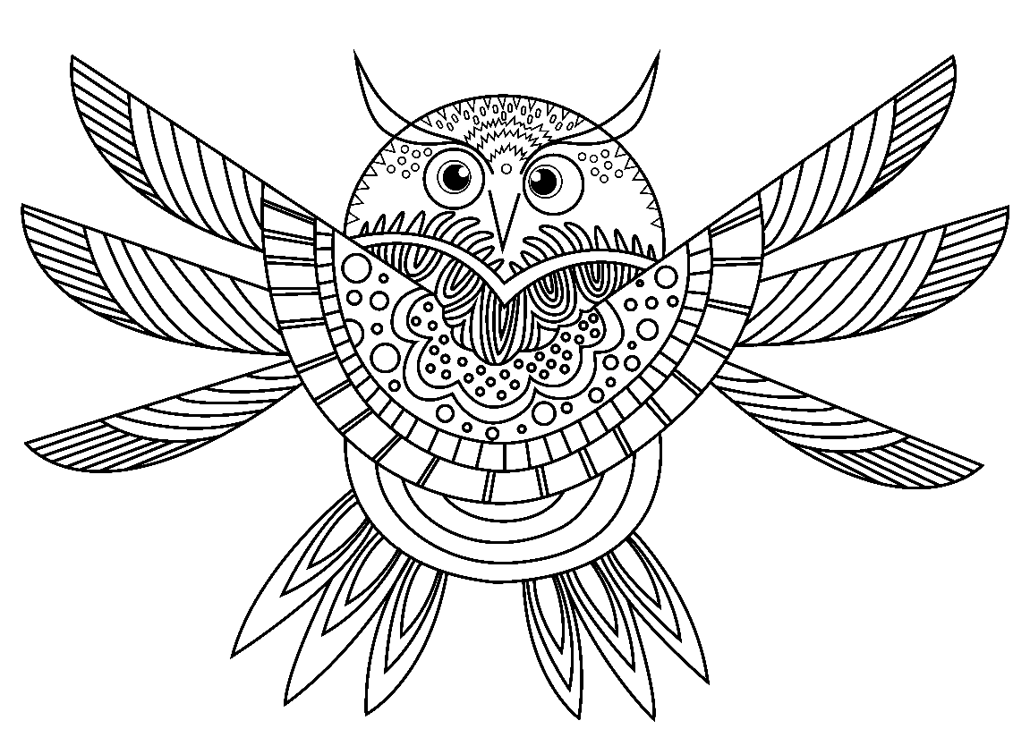 Owl Barrilete in Barrilete Festival Coloring Page