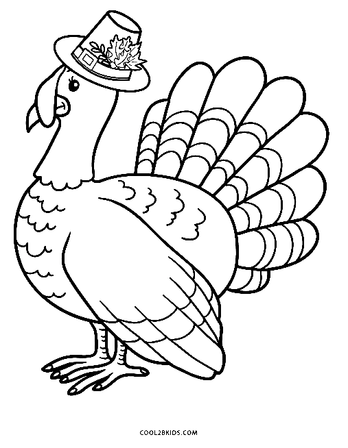 Pilgrim Turkey Coloring Page