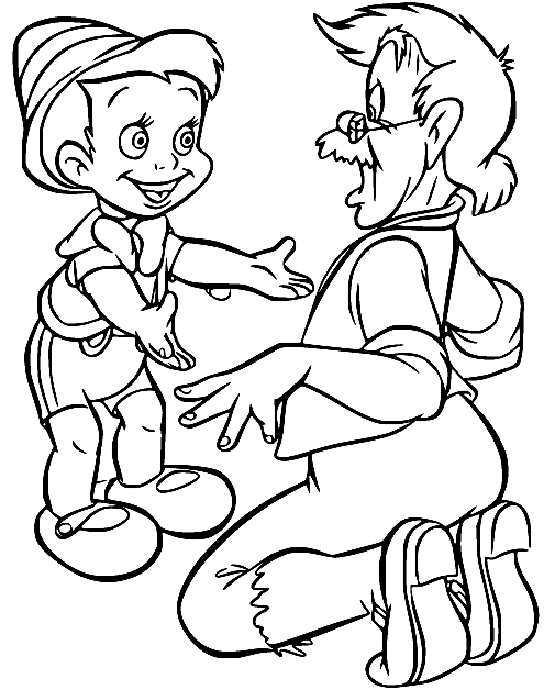 Pinokkio en Geppetto van Pinokkio