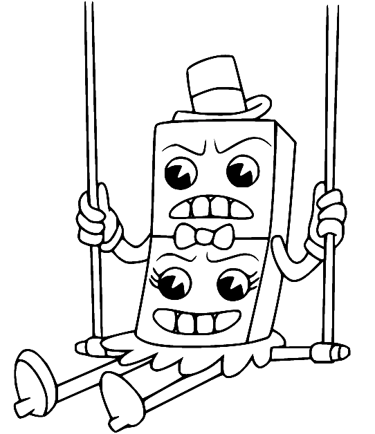 Pip and Dot Coloring Page