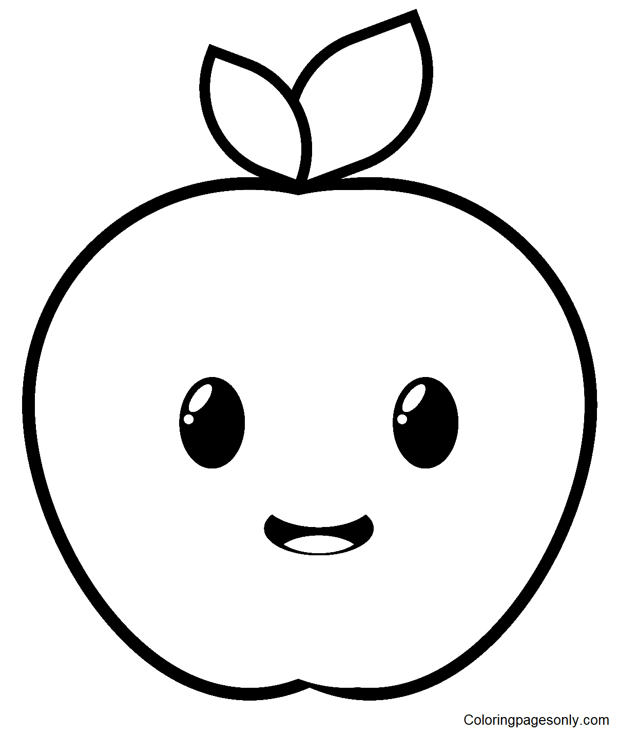 Pretty Apple Coloring Pages