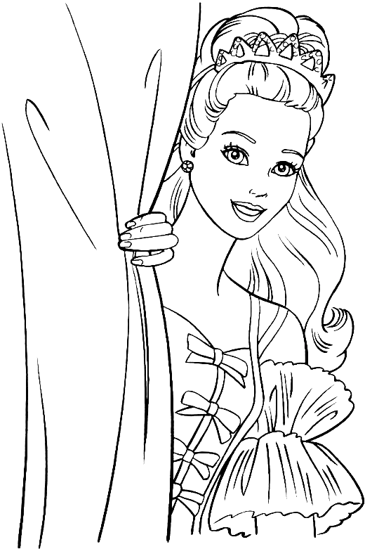 Pretty Barbie Coloring Pages