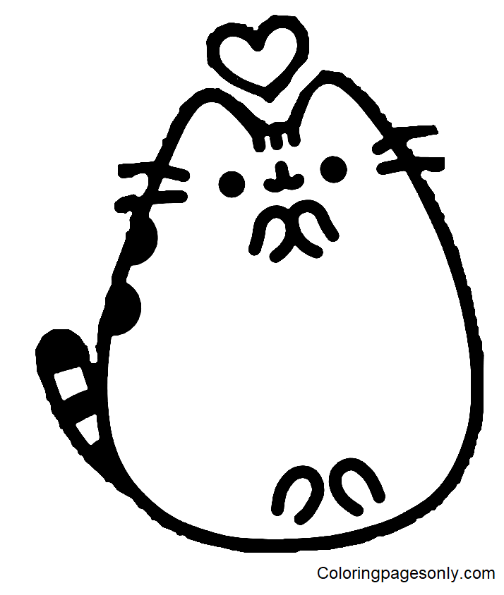 Pretty Pusheen Coloring Pages
