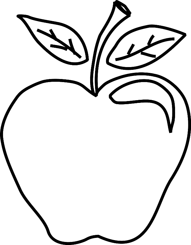 Printable Apple Free Coloring Page