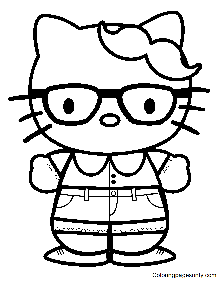 Printable Hello Kitty Sheets Coloring Page