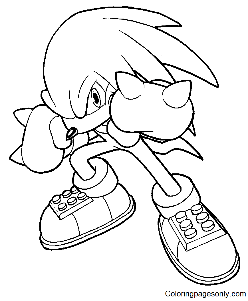 Printable Knuckles Coloring Page