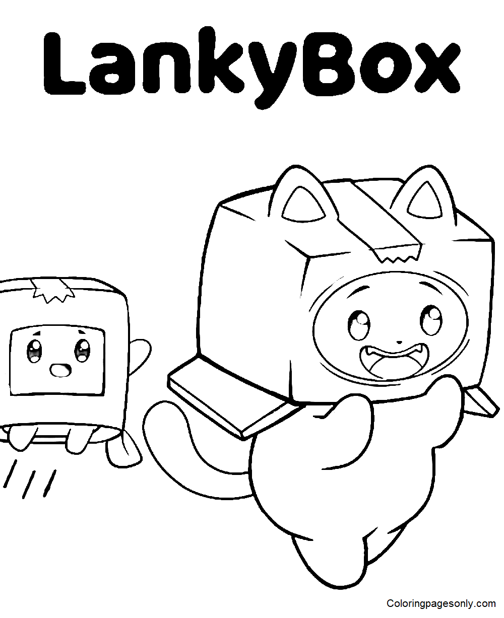 Folhas LankyBox imprimíveis Página para colorir