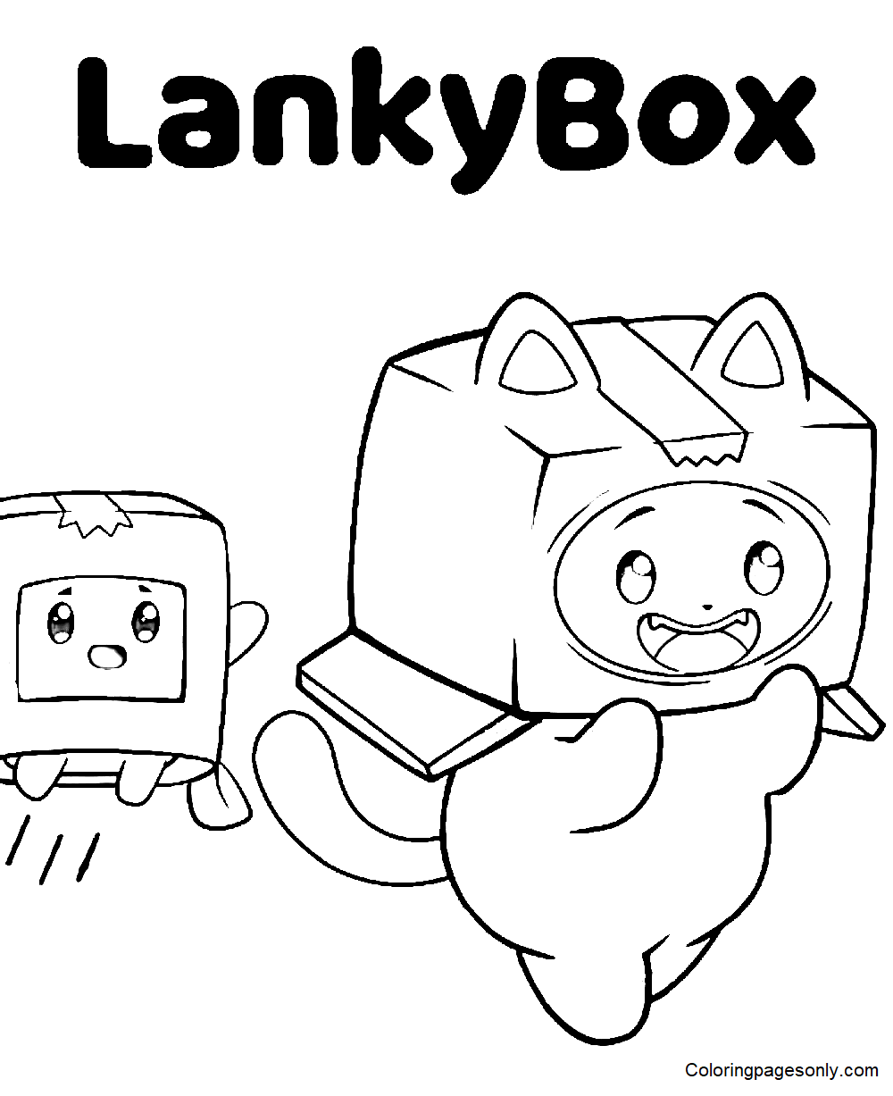 Desenho e Imagem Lankybox Lápis para Colorir e Imprimir Grátis