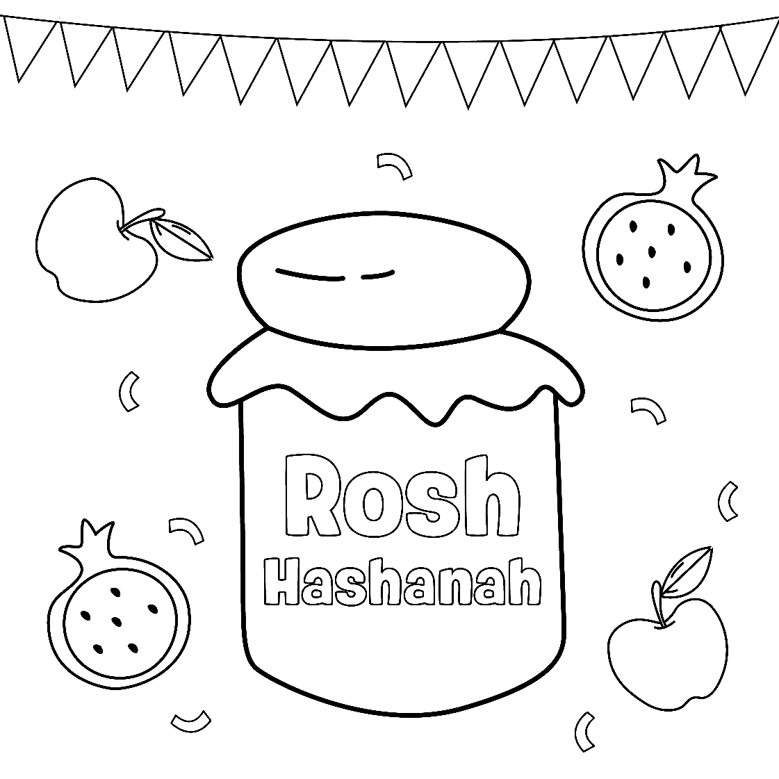 Hojas imprimibles de Rosh Hashaná de Rosh Hashaná