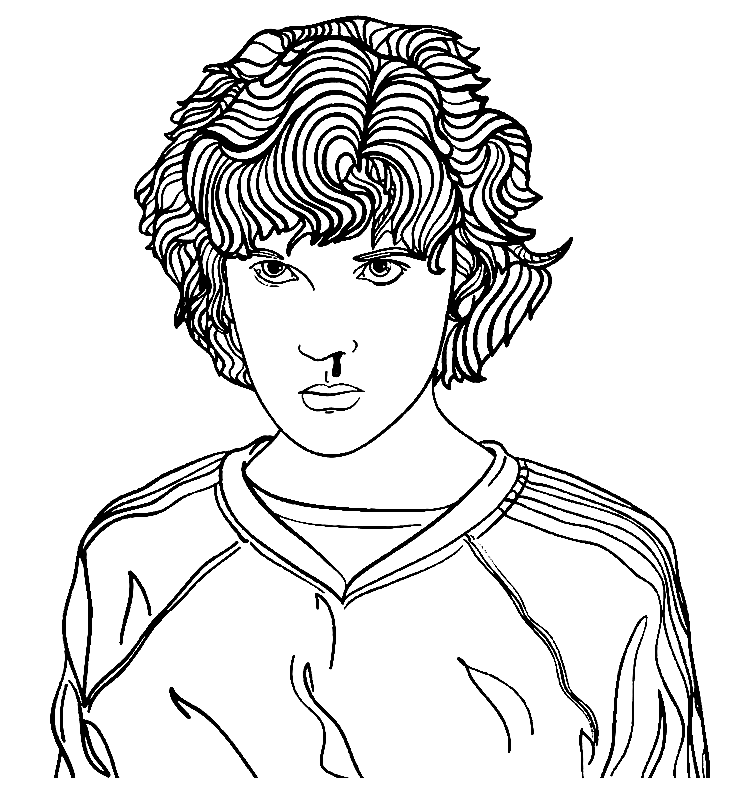 Printable Stranger Things Eleven Coloring Pages