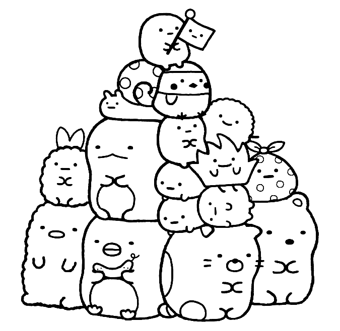 Cute Sumikko Gurashi Coloring Page Kleurplaat Kinderen Kleurplaat The 