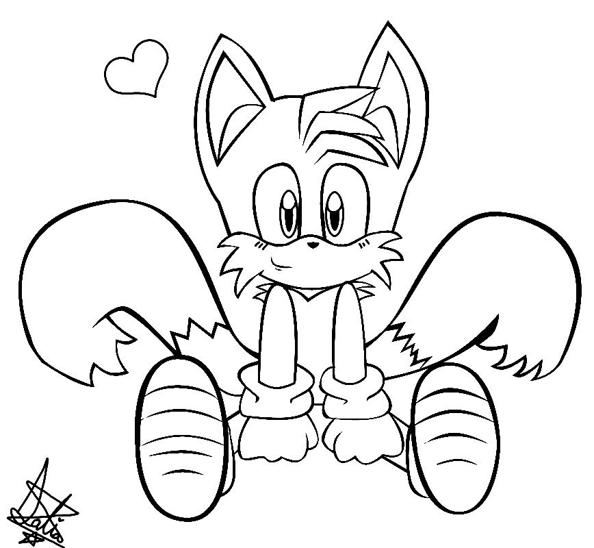 Printable Tails Coloring Page