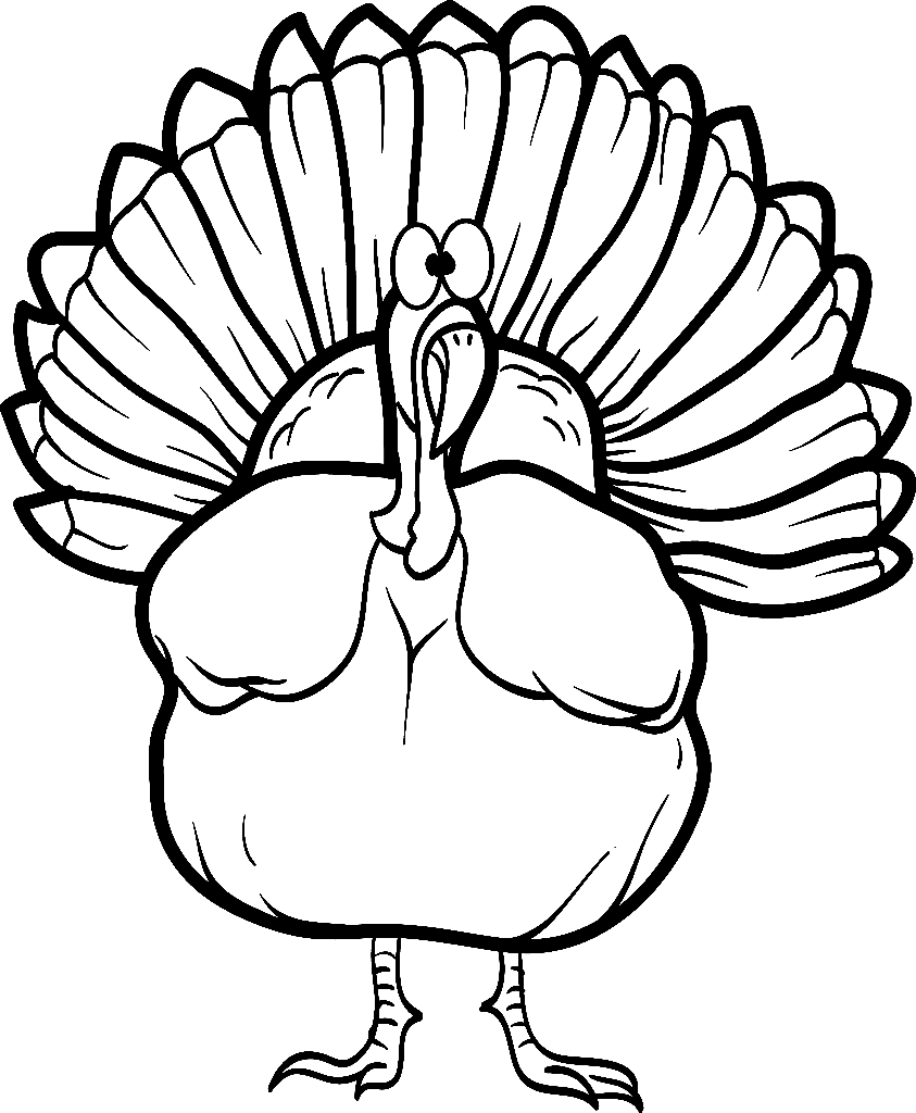 Printable Turkey for Kids Coloring Page