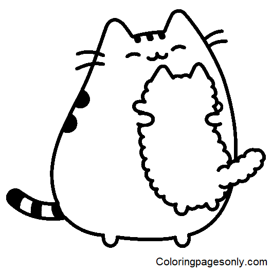 Pusheen And Stormy Coloring Pages