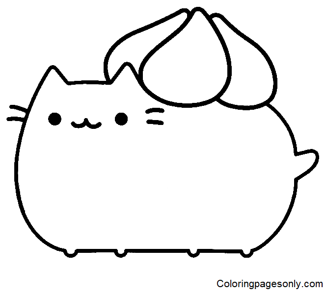 Pusheen Unicorn drinks bubble tea Coloring Pages - Free Printable ...
