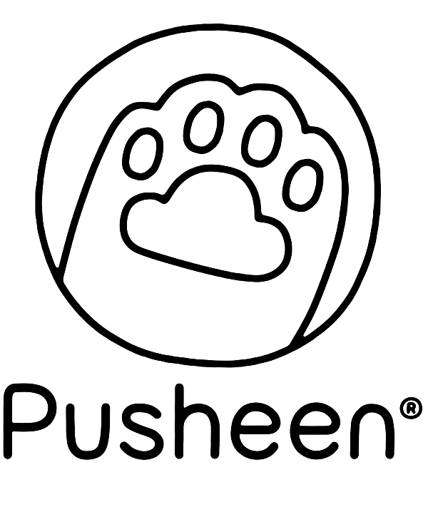 Pusheen logo Cat Paw Coloring Page