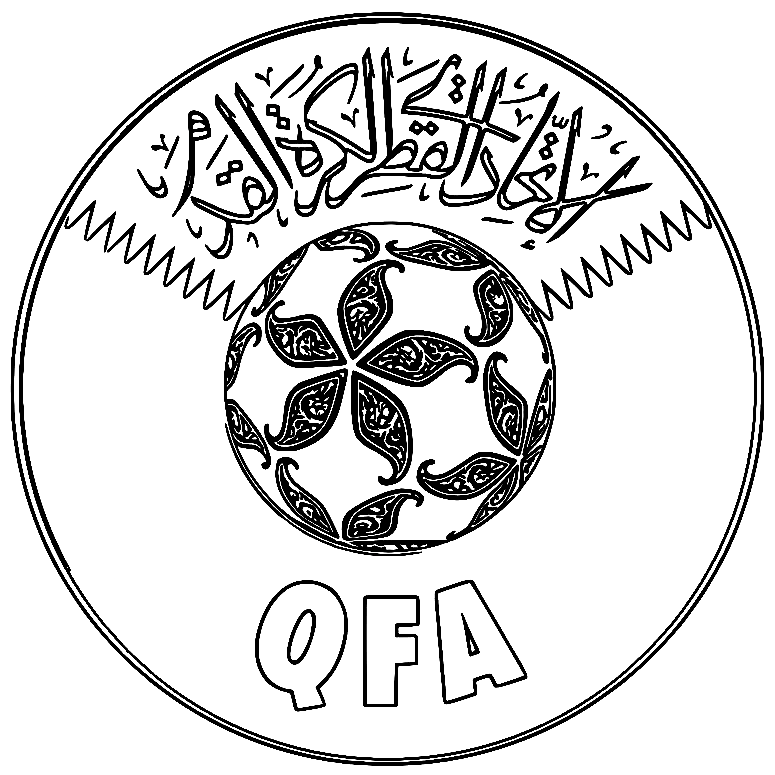 Раскраска Чемпионат мира по футболу FIFA 2022 со сборной Катара