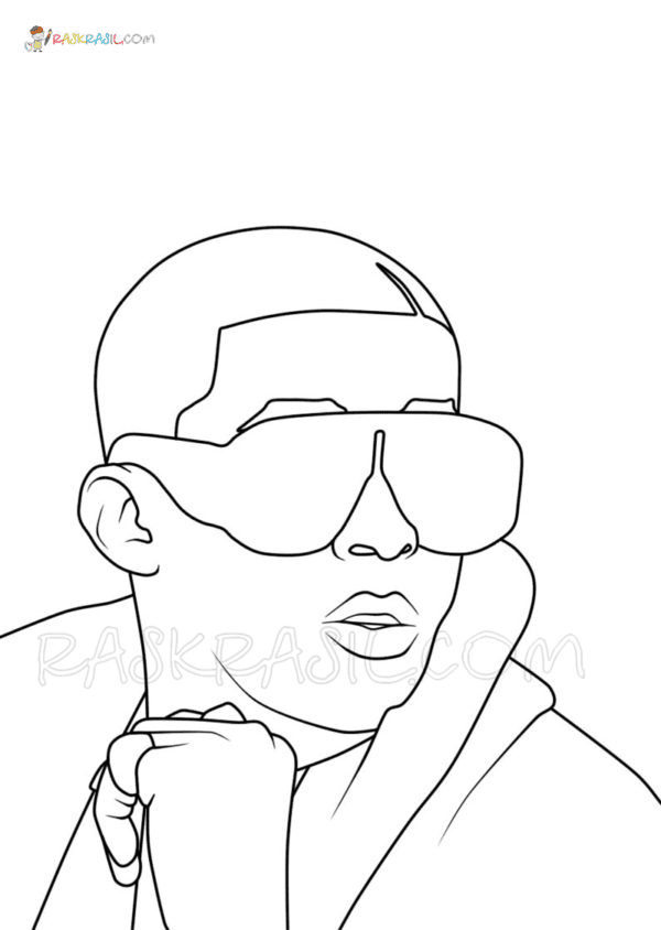 Rapper Bad Bunny Coloring Pages