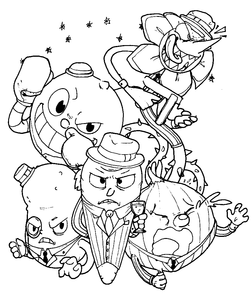Root Gang Coloring Page