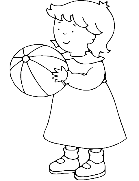 Rosie with Ball Coloring Page