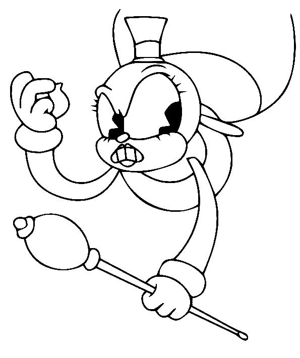 Rumor Honeybottoms from Cuphead Coloring Page