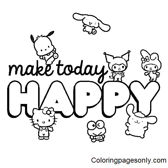 Free Sanrio Coloring Pages Sanrio Characters Coloring Pages