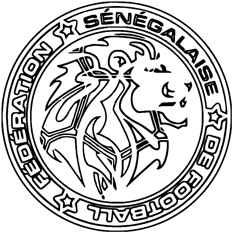 Logo van het Senegalese nationale voetbalteam – Leeuwen van Teranga van FIFA Wereldbeker 2022